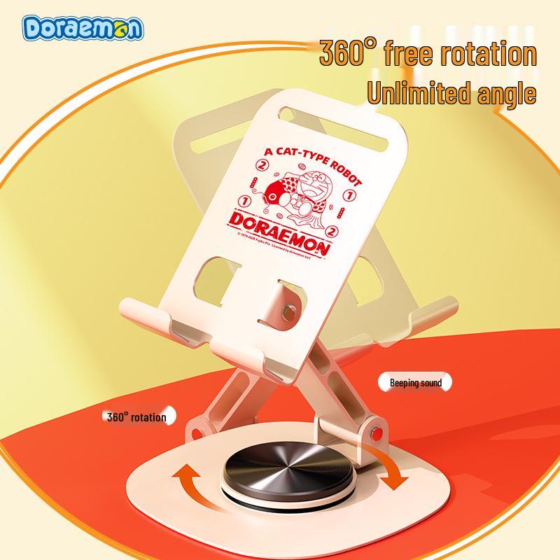 Doraemon New Year Mini 360° Rotating Metal Phone Stand for Desktop Viewing