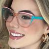 Cat Eye Blue Light Blocking Optical Glasses Frame for Computer Use Stylish Square Eyeglasses Retro Glass Eyewear for Men And