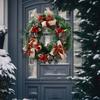 2025 Christmas Wreath Front Door Wreath with Lights Window Wall Garland Christmas Decoration Art Wreath Ornaments 20/30/32/40CM