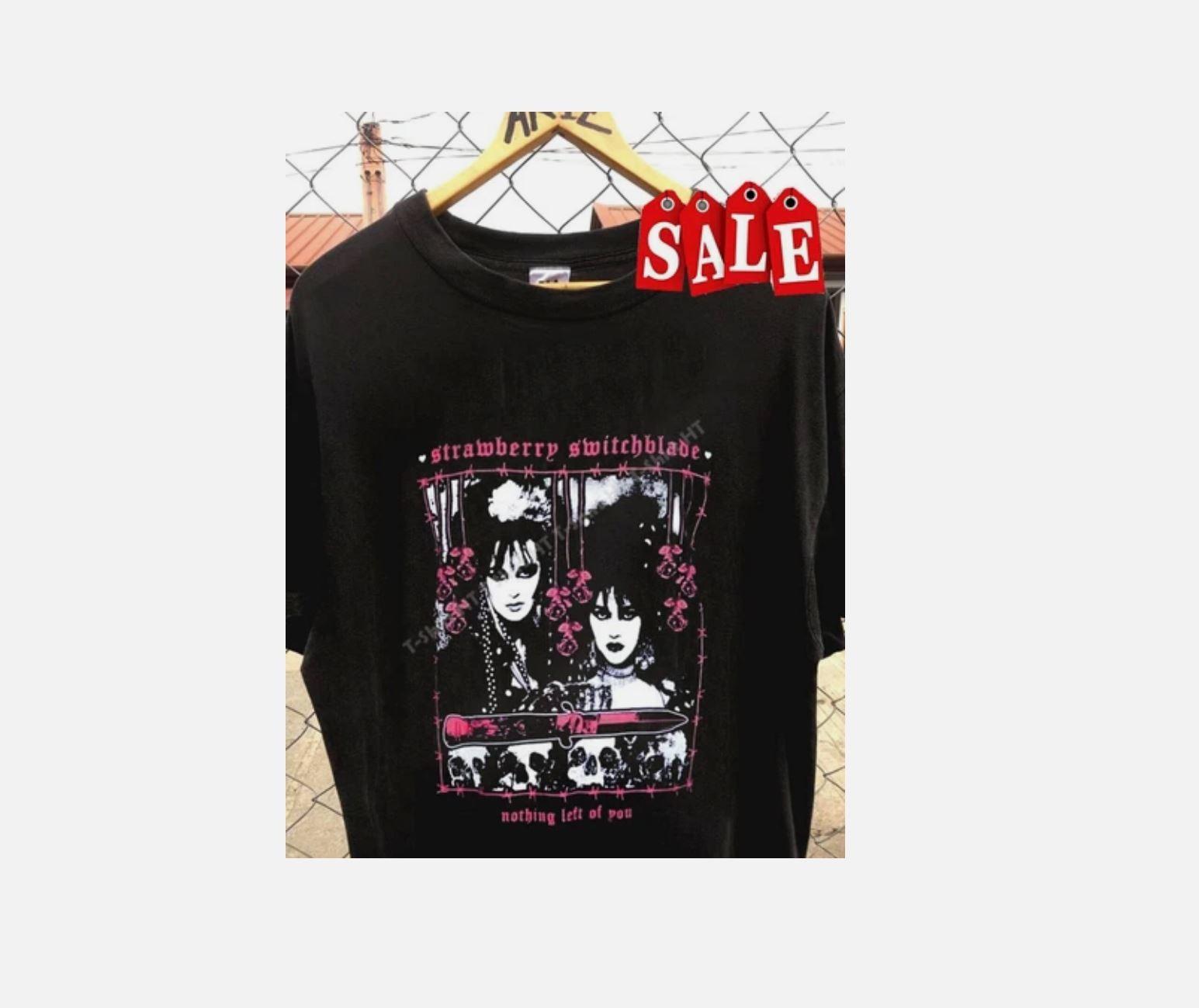 Strawberry Switchblade nothing left of you shirt, pop rock band Unisex T-Shirt S