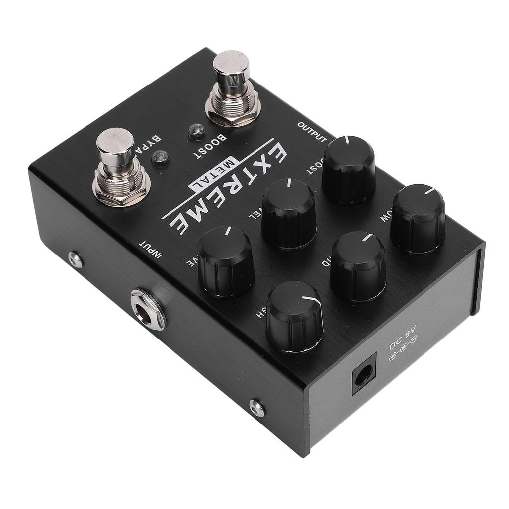 Gitarowy Pedał Efektowy 3-pasmowy EQ Niskie Średnie Wysokie Wzmocnienie Elektryczny Gitarowy Pedał Dystorsyjny DC 9V