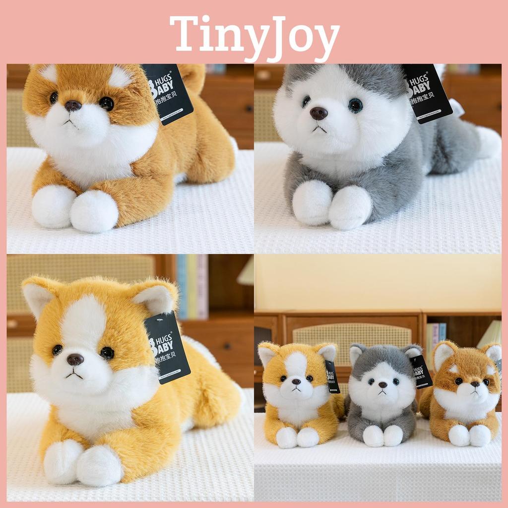 Shiba Lying Inu Husky Corgi Plush Toys Stuffed Animal Dolls Kids Gifts Birthday