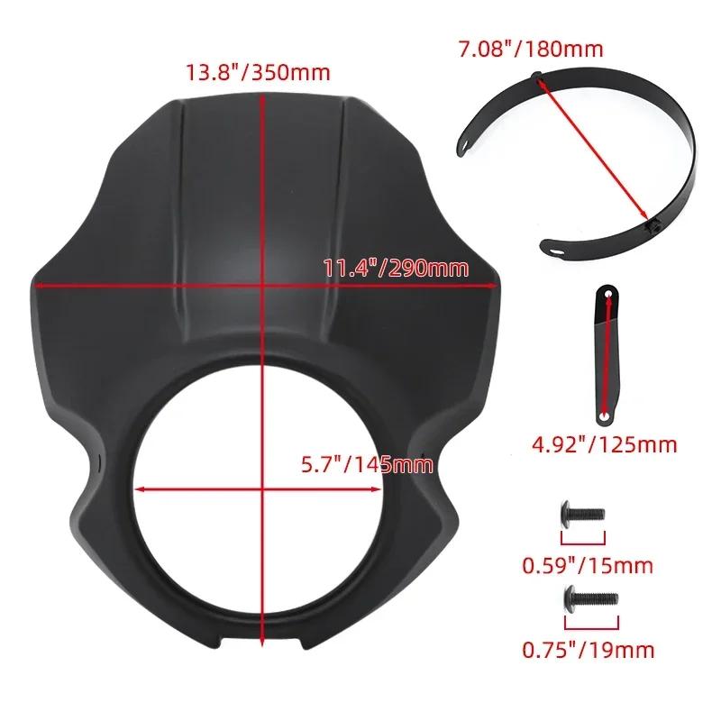 Motorrad Zubehör Frontmaske Scheinwerfer Verkleidung Windschutz Haube Abdeckung Matt Schwarz Für Honda Rebel CMX 300 500 2017-2025