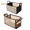 Hand-woven Bamboo Storage Basket Large Capacity Organizer Multipurpose Foldable Design Laundry Basket with Handle