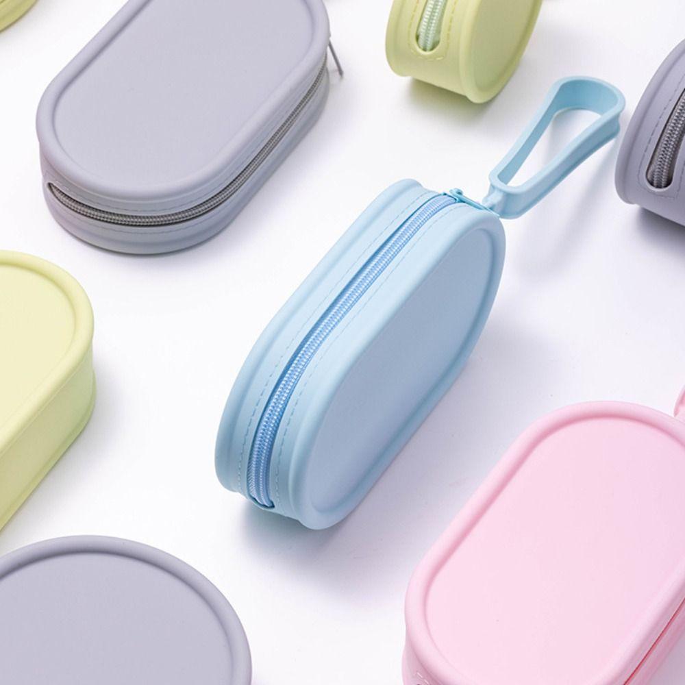 Korean Style Silicone Cosmetic Bag Zipper Make Up Pouch Bag Small Pouches Bag Organizer  Outdoor