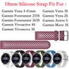 Cinturino per Garmin Venu 4/3S/2S Forerunner 255S 265S Vivoactive 4S Cinturino in Silicone da 18 mm per Garmin Venu 4 41mm Cinturino Sportivo Traspirante