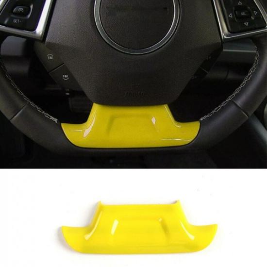 Yellow Steering Wheel Lower Bottom Bezel Trim Covers For Chevrolet Camaro 2017+