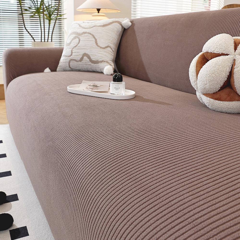 Anti Slip and Simple Style Polar Fleece Sofa Cover New Autumn and Winter Elastic All Season All Inclusive Sofa Cover