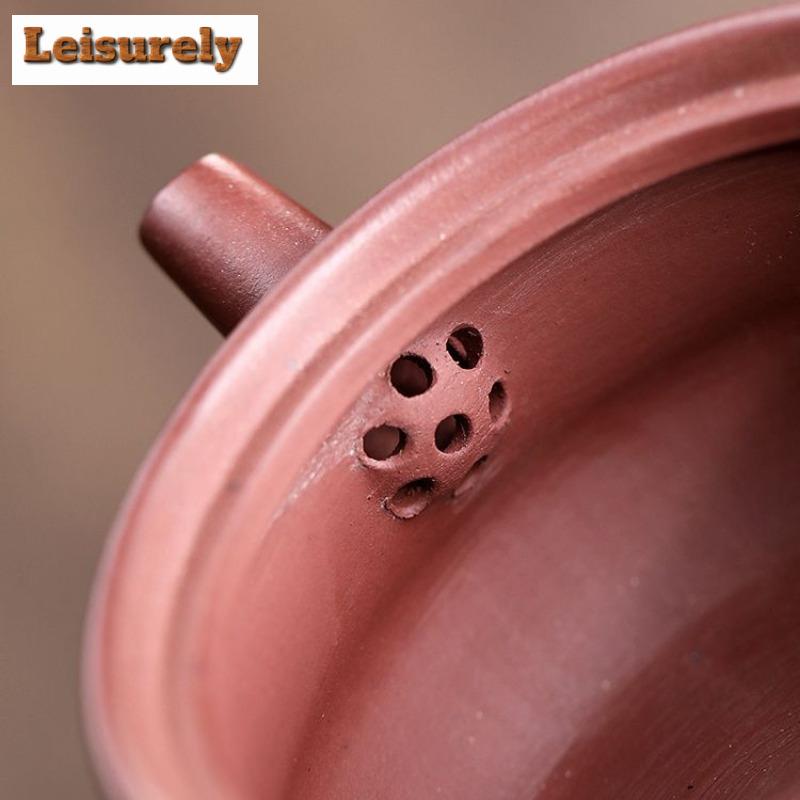 140ml Vintage Yixing Purple Clay Teapots Handmade Pot Raw Ore Dragon's Blood Sand Mud Kettle With Filter Zisha Tea Set Supplies