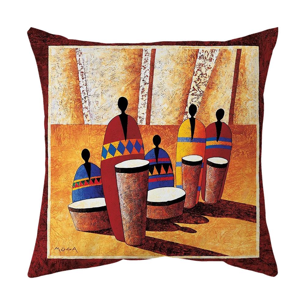 Bunte handbemalte ägyptische schwarze Autokissenhülle Sofakissen Kissen Heimkissen