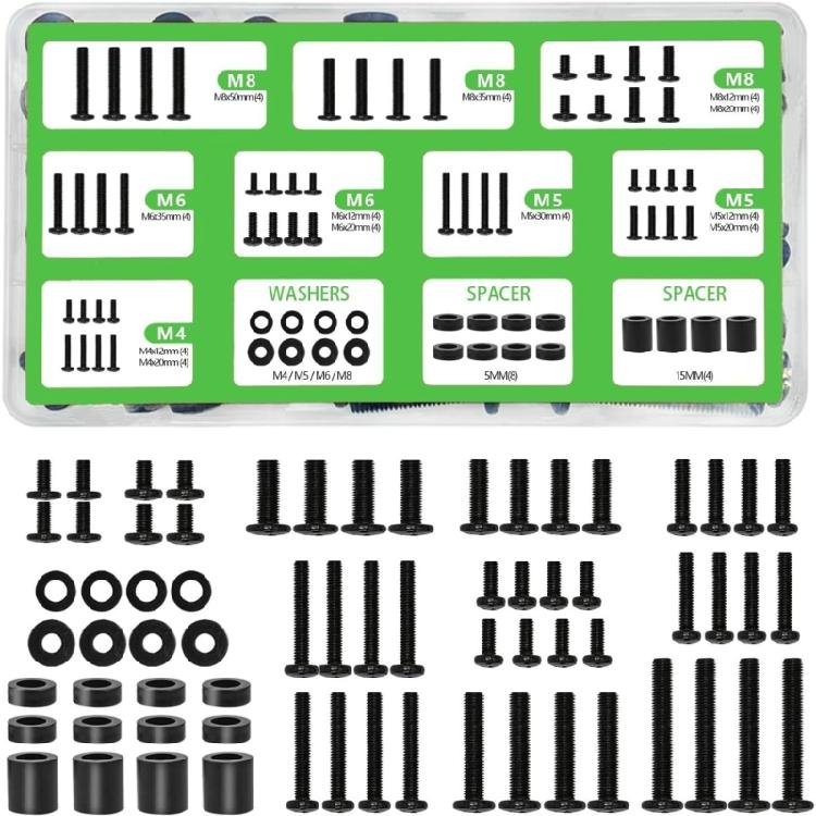 

TV Mounting Hardware Screw Kit Includes M6 Screws Washers Spacers VESA Mounting Ceiling Mount TV Wall Mount 1