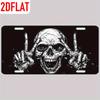 D Flat Pc Vintage Gothic Metal Wall Decor Sign HeavyDuty RockOn Skull Plaque with Black Background Large X Cm F