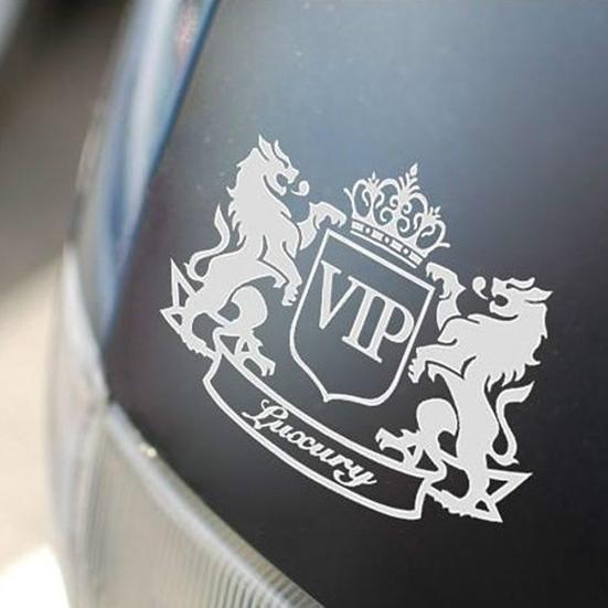 Doppelte Löwenkrone Motorrad Auto VIP Brief reflektierende Dekoration Aufkleber Aufkleber