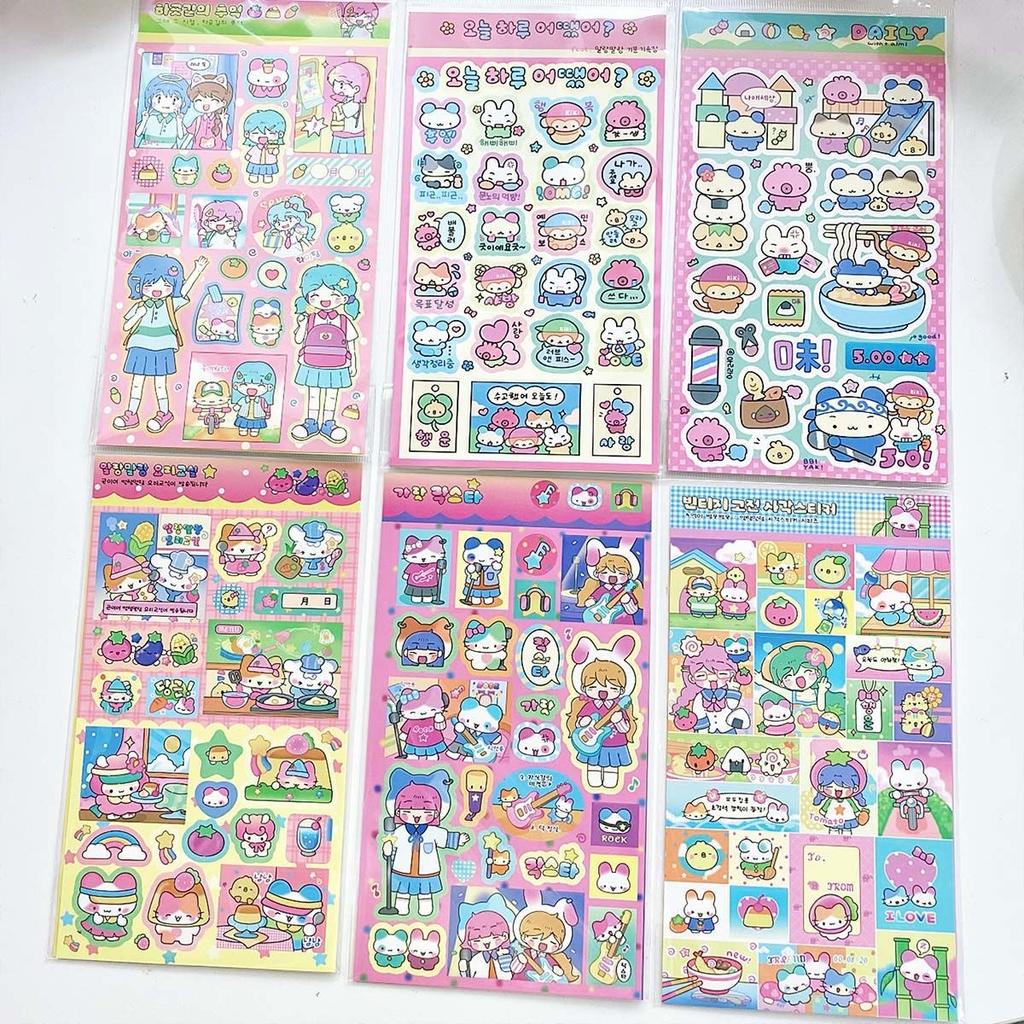 MINKYS 6pcs/lot Retro Postage Stamp Decorative Stickers Label Stickers for Scrapbooking Stationery Accessories