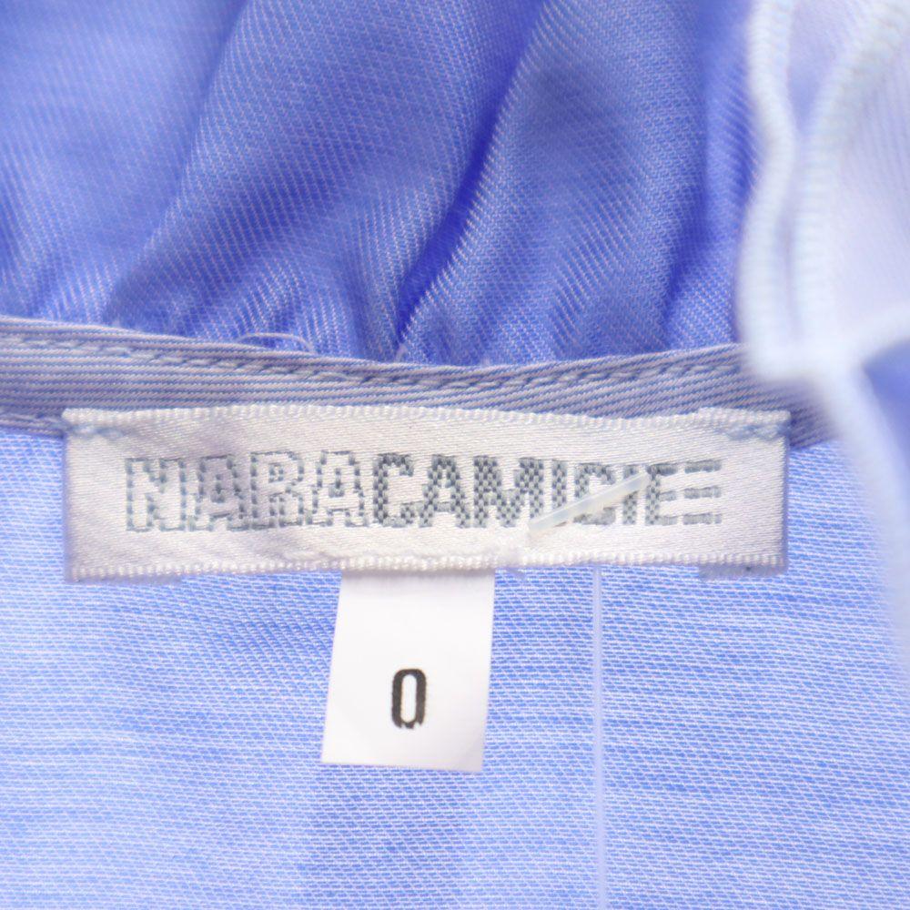 Unused NARACAMICIE Long Sleeve Frill Shirt Purple Women Used