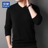 Romon Men's V-Neck Cashmere Blend Sweater