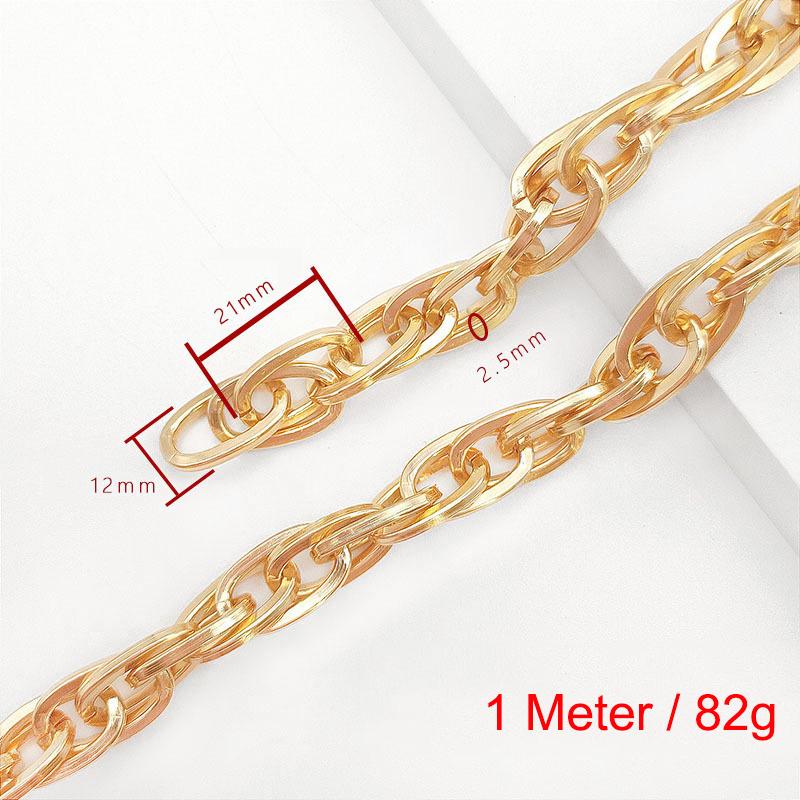 1 Meter Aluminum O-Shaped Twist Double Chain for DIY Necklace Bracelet Jewelry Making Clothing Bag Component Accessory Supplies