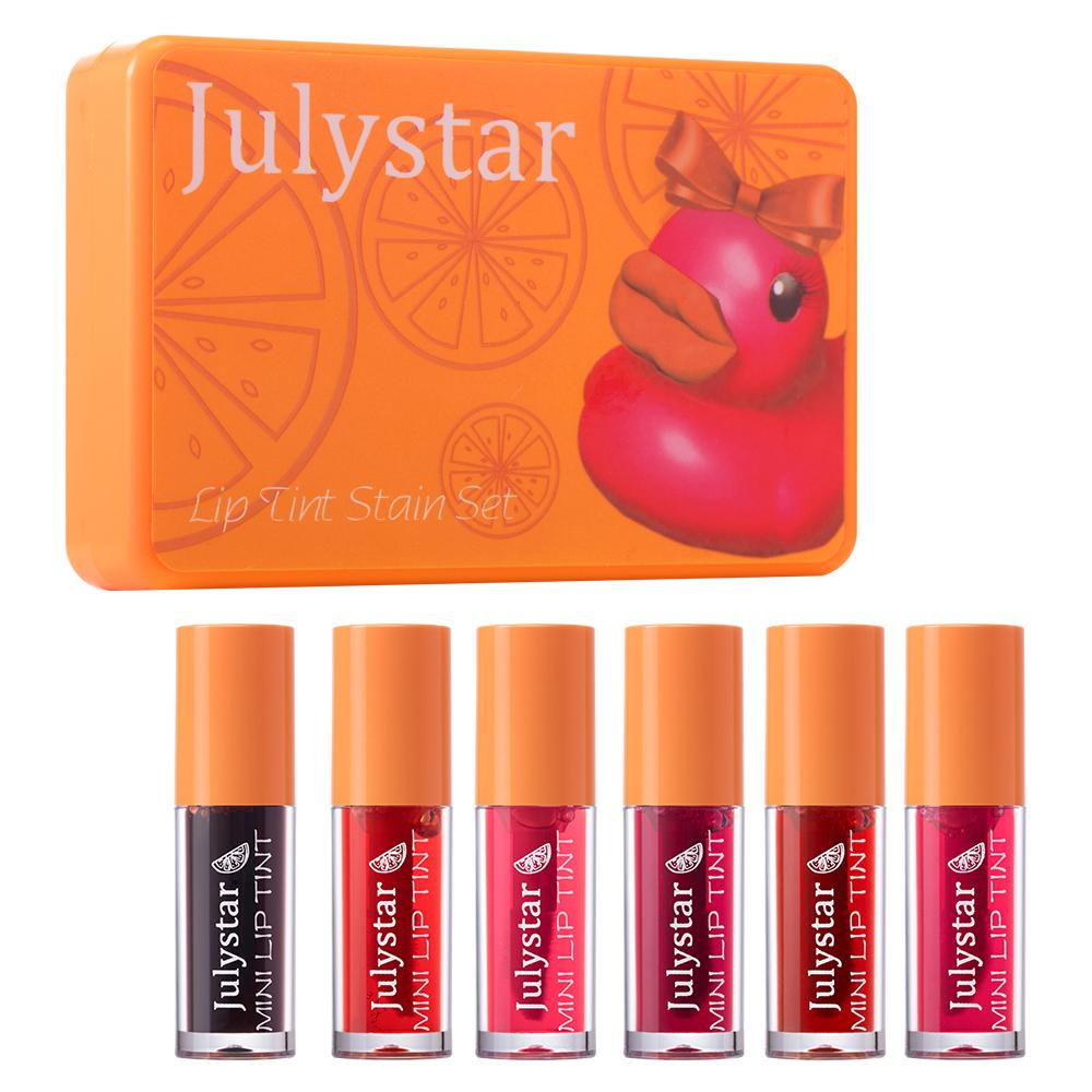 

Julystar Set Of 6 Lip Glosses, Long-lasting, Easy To Apply, And Highly Pigmented.
