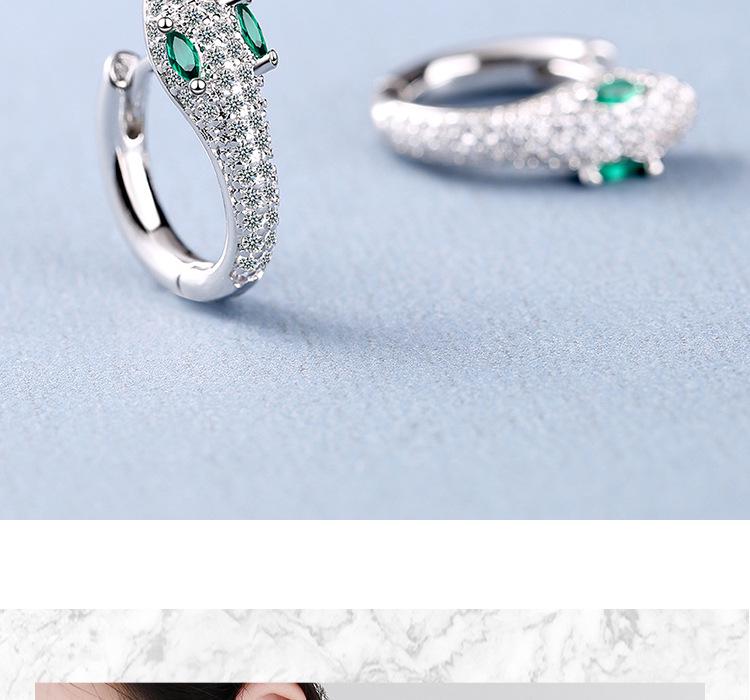 Europäisch-Amerikanische Luxus Diamant Ohrklemmen in Schlangenform