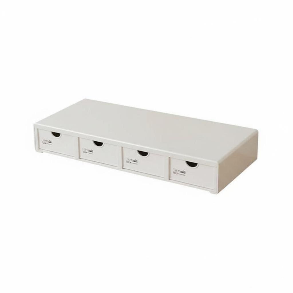 Drawer Screen Riser Space Saving with Smooth Sliding Drawers Desktop