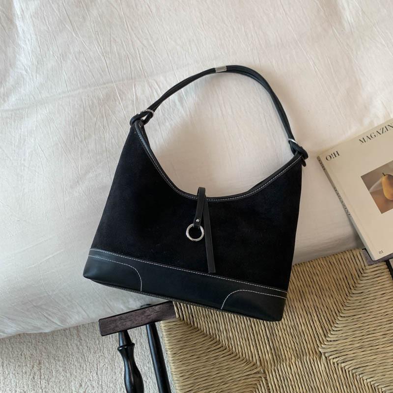 Премиальная большая сумка-тоут женская новая модная осенне-зимняя матовая замшевая текстура для поездок на работу ленивая на плечо