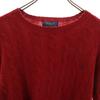 POLO RALPH LAUREN wool blend Long sleeve cable sweater M Red knit Women Used