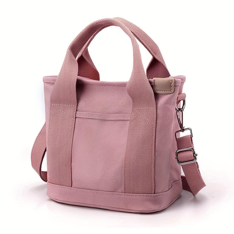 Canvas New Women's Handbag, Simple and Fashionable Bento Bag, Women's Handbag, Hand-held Shoulder, Crossbody Tote Bag