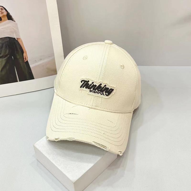 

Fashion Letter Embroidery Baseball Hat for Women Summer Cotton Solid Color Peaked Sunshade Duck Tongue Cap Unisex Outdoor Hat Adjustable бежевый
