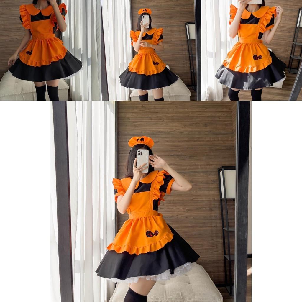 Elegant Pumpkin Theme Lolita Costume Dress For Halloween Party