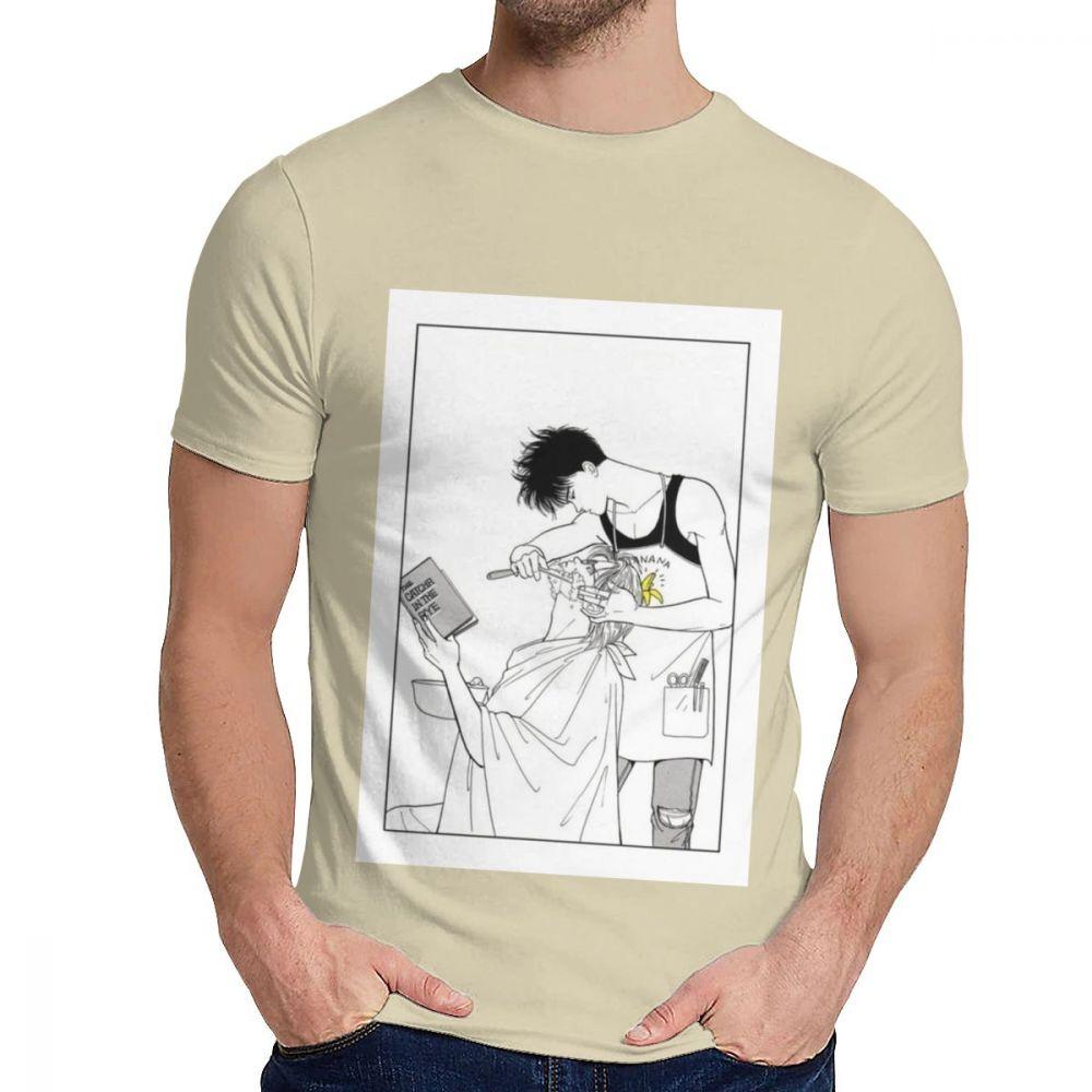 Harajuku Fish Anime Japanese Crime Ash Eiji Manga T Shirt For Man Crazy Organic Cotton