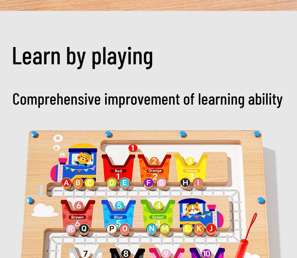 Cross-border Kids' Magnetic Counting Maze Toy for Early Learning