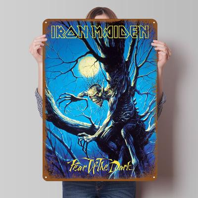 Fear of the Dark Tinplate Signs Music Poster Pictures Wall Decor Custom Metal Sign for Wall Art Decoration Wand Deko Bar Room