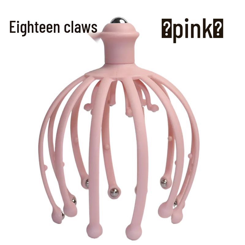 Eighteen-Claw Octopus Roller Ball Scalp Massager & Hair Comb
