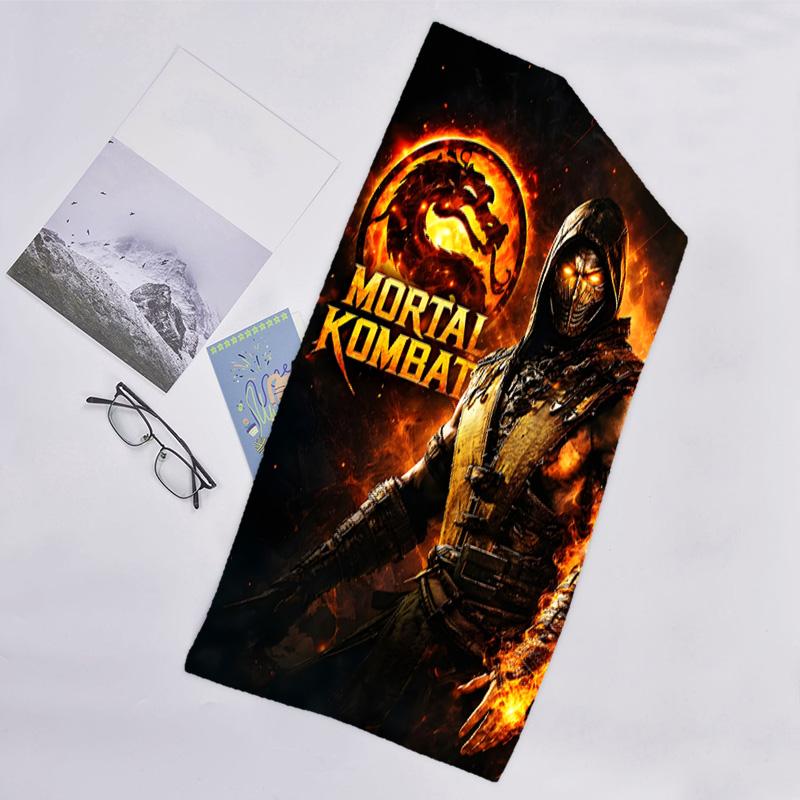 1pc Mortal Kombat3 Beach Towel, Beach and Seaside Swimming Pool Equipment, Fashion Pattern, Rectangular, Travel Essentials