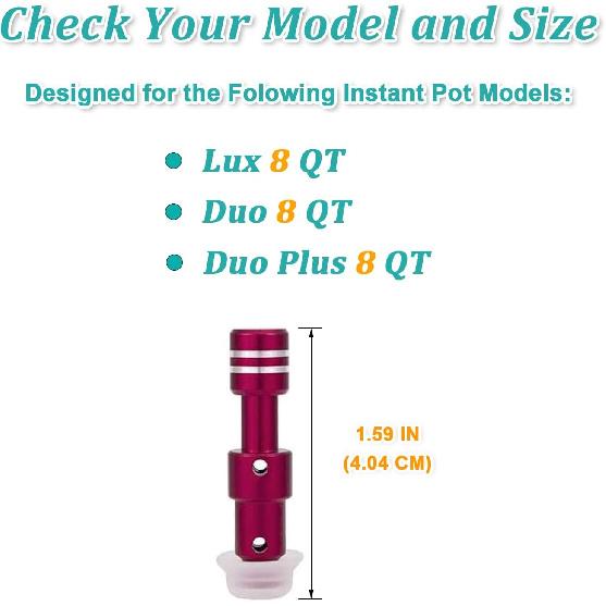Zylione 2 Pack Float Valve - Replacement Parts with 6 Sealer Gasket - Replacement Float Valve wiht Silicone Caps for Pressure Cooker Duo/Duo Plus/Lux