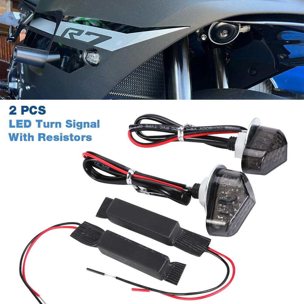 2025 LED Turn Signal Light Flasher For YAMAHA YZF R7 R6 R1 R1M YZFR7 YZFR6 Motorcycle Accessories Mini Flashing Lamp Indicators