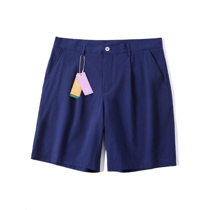 DuPont Solona Seersucker Ice Silk Cool Feeling Shorts Men s Summer Light Fifth Pants Export Men s Pants Casual Pants Navy blue EUR34