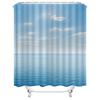 1pc Sky Oceant Shower Curtain Bathroom Partition Decorative Curtain Machine Washable Blue Sky Print Window Privacy Curtain