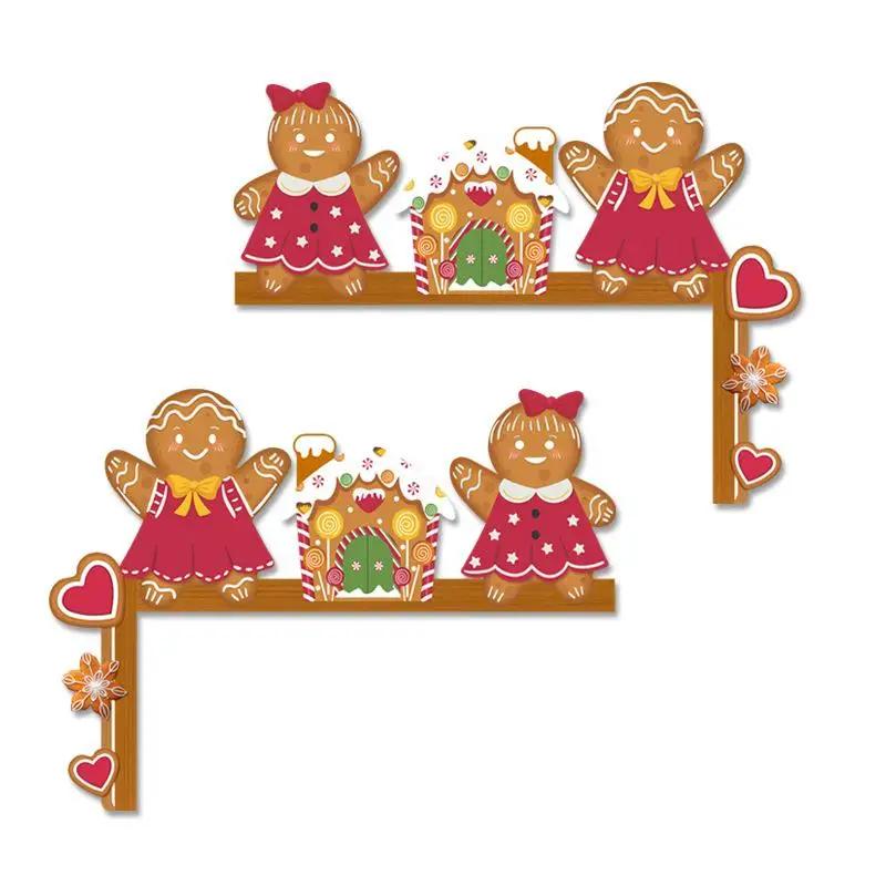 Рождественский Дед Мороз Деревянное Украшение Дверного Проема Веселого Рождества Декор для Дома 2025 Navidad Украшение на Елку Xmas Новый Год 2026