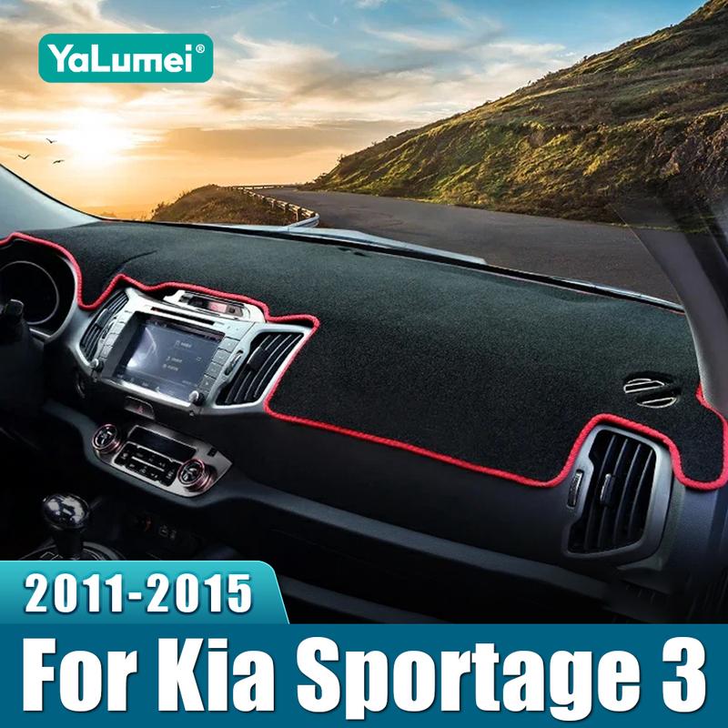 For Kia Sportage 3 R 2010 2011 2012 2013 2014 2015 Car Dashboard Sun Shade Cover Mat trument Desk Non-slip Pads Accessories
