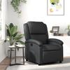 Relaxation Armchair In Genuine Leather Black