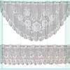 Perdele pentru fereastră din dantelă, 2 bucăți Perdele decorative moderne lavabile pentru interior, sufragerie, bucătărie, cafenea, decorare