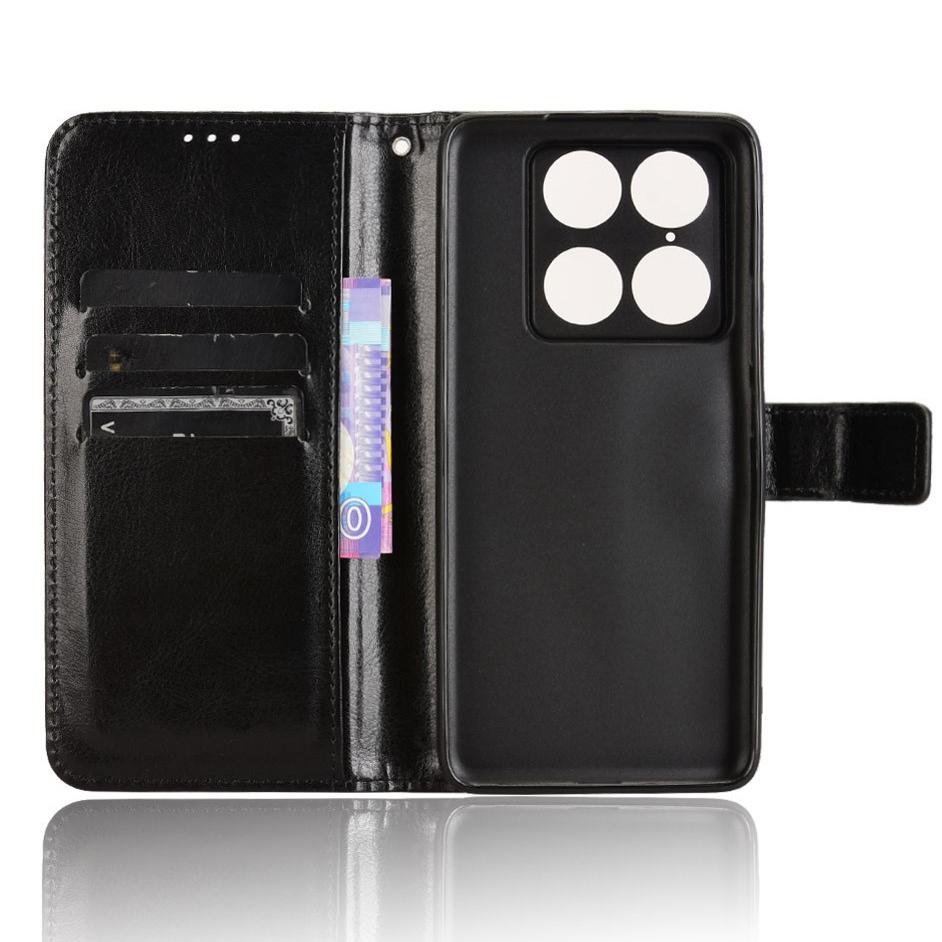 Motorola Signature Crazy Horse Portemonnee Flip Case, Zwart