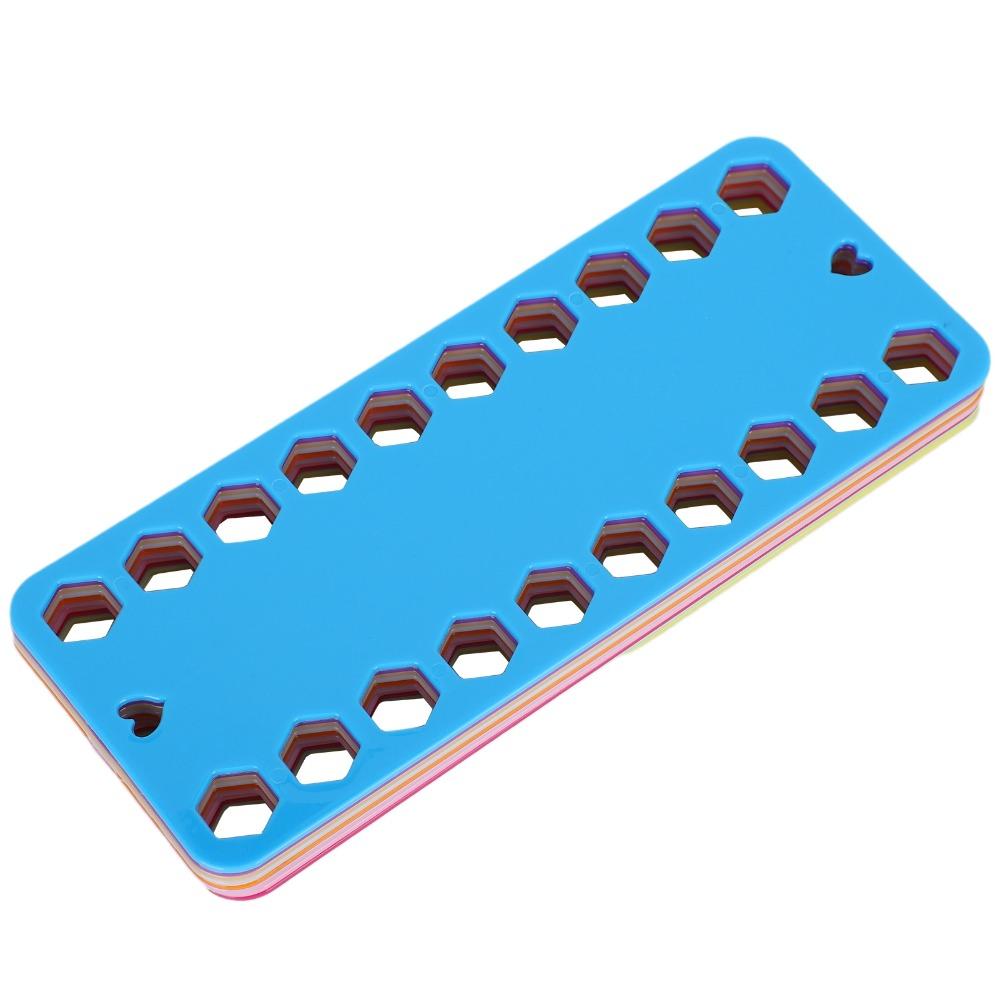 10Pcs 20 Holes Embroidery Floss Organizer Stackable Design Thread Winding Board For Cross Stitch