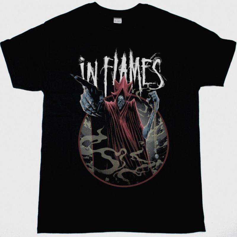 Vtg IN FLAMES Band TIME JESTER Cotton Black All Size T Shirt For Men CM810 S