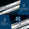 10"-22"  Full Extension Drawer Slides Rail Heavy Duty Soft Close Ball Bearing  Track 3-Section Furniture Sliders