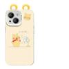 Applicable to Apple 14 mobile phone case iphone15promax cute Winnie the Pooh doll bracket 13 colored silver matte 12
