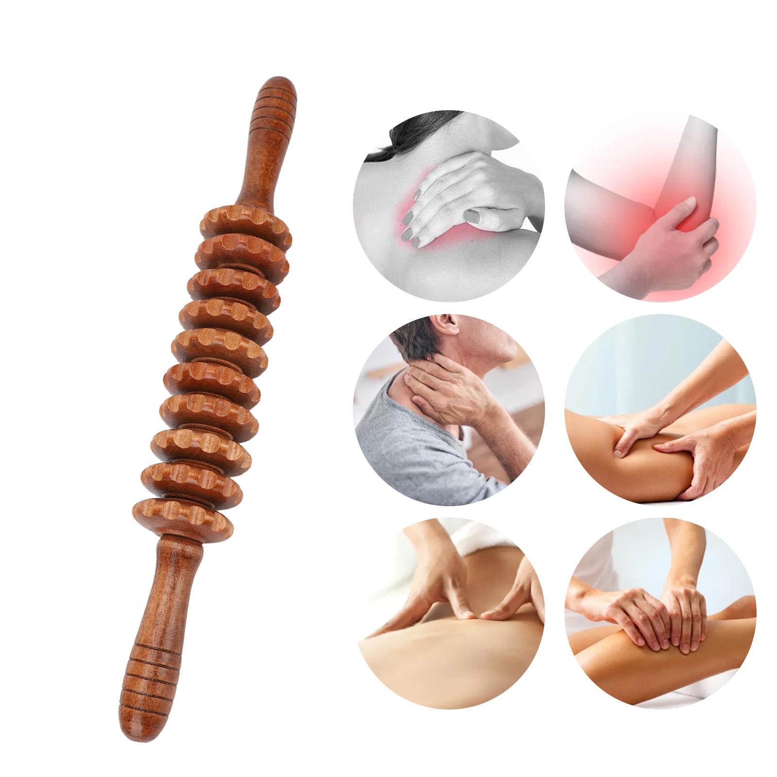 

Roller Stick Back Wooden Eliminate igue Reduce Muscle Relief Roller Tool