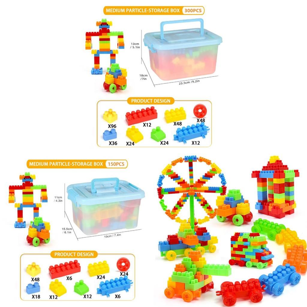 Building Large Plastic Blocks Kids – Diy Educational Set Early Learning Puzzle