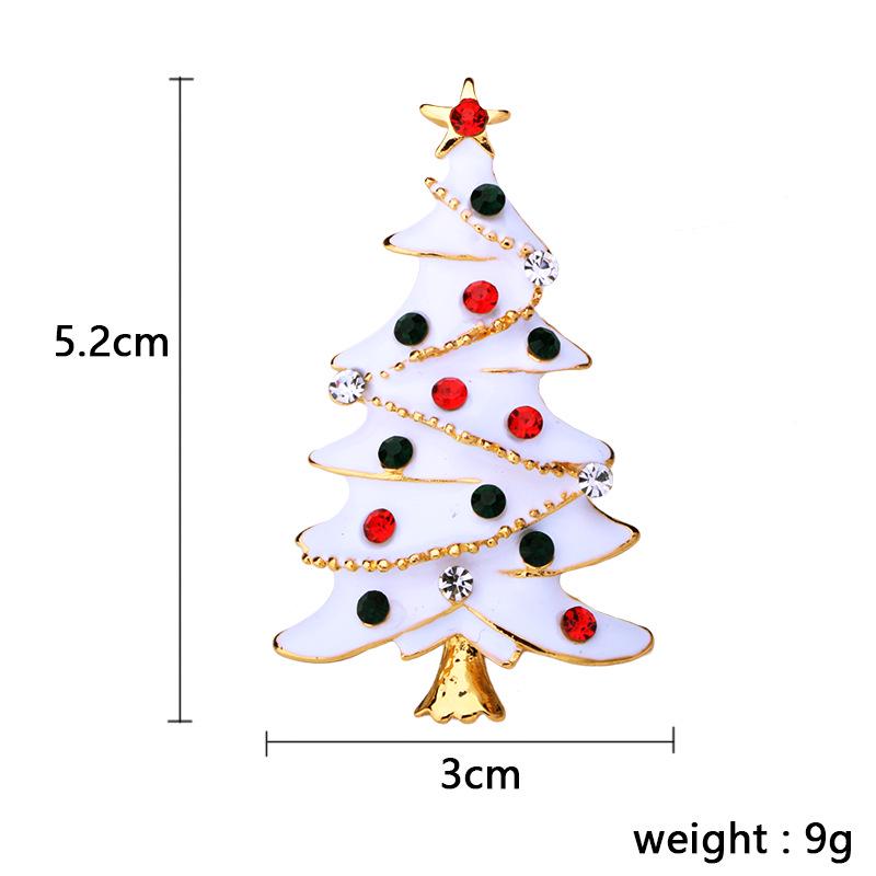 Christmas Brooch Set Santa Snowman Tree Pin Popular In Europe & US | Festive Lapel Pins for Xmas Sweater Decoration Men Women Body Accessories